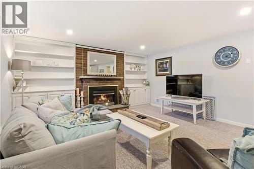 566 Lani Crescent, Burlington, ON - Indoor Photo Showing Living Room With Fireplace