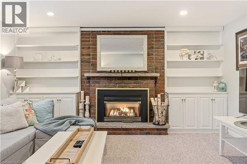 566 Lani Crescent, Burlington, ON - Indoor Photo Showing Living Room With Fireplace