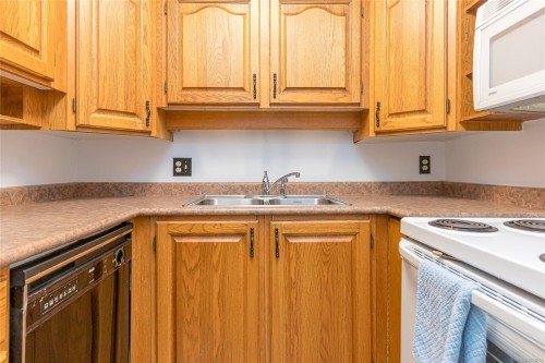 #402-435 Festubert St, Duncan, BC - Indoor Photo Showing Kitchen With Double Sink