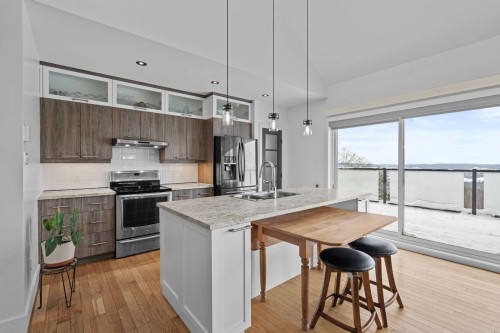 Cuisine - 36 Ch. Du Sommet-De-La-Vallée, Harrington, QC - Indoor Photo Showing Kitchen With Double Sink