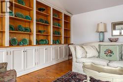 Family Room with built-in bookcases - 