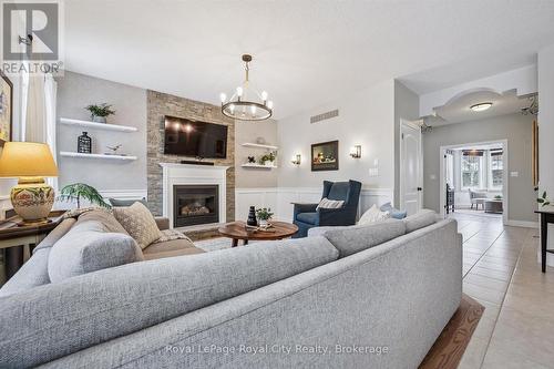 73 Amsterdam Crescent, Guelph (Pineridge/Westminster Woods), ON - Indoor Photo Showing Living Room With Fireplace