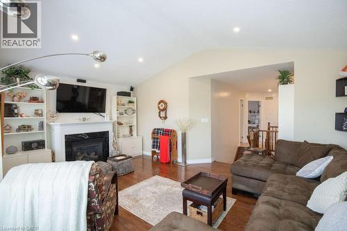 15 Meadowbank Drive, Hamilton, ON - Indoor Photo Showing Living Room With Fireplace