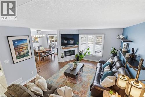 361 Sienna Crescent, Kitchener, ON - Indoor Photo Showing Living Room With Fireplace