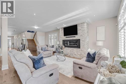 958 Beach Boulevard, Hamilton, ON - Indoor Photo Showing Living Room With Fireplace