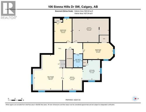 Basement Floorplan - 106 Sienna Hills Drive Sw, Calgary, AB - Other