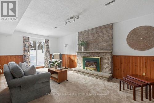 2162 Pauline Court, Burlington, ON - Indoor Photo Showing Living Room With Fireplace