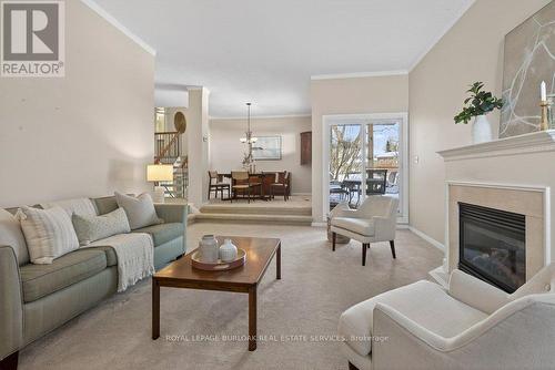 2162 Pauline Court, Burlington, ON - Indoor Photo Showing Living Room With Fireplace