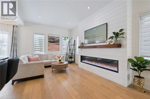 447 Moorlands Crescent, Kitchener, ON - Indoor Photo Showing Living Room With Fireplace