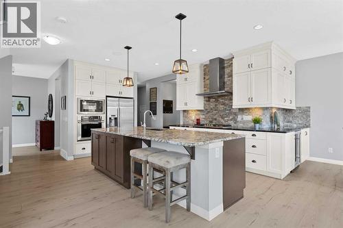 103 Masters Rise Se, Calgary, AB - Indoor Photo Showing Kitchen With Stainless Steel Kitchen With Upgraded Kitchen