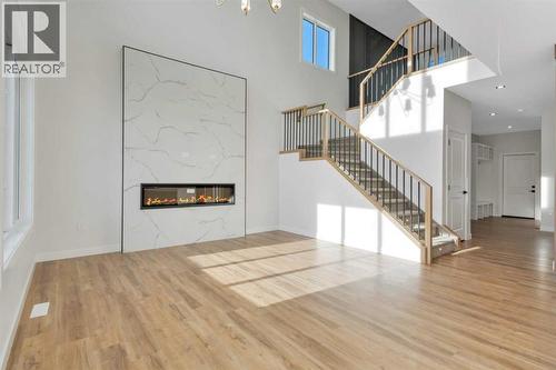 19 Everson Close, Red Deer, AB - Indoor Photo Showing Other Room With Fireplace