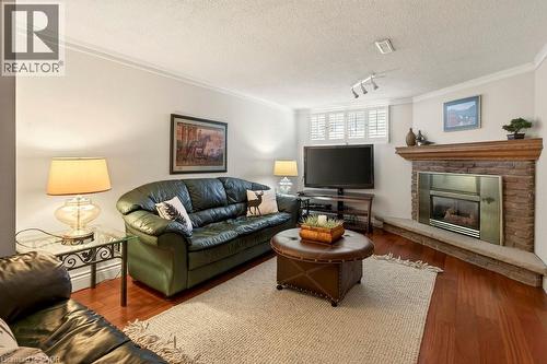 4017 Kingston Court, Burlington, ON - Indoor Photo Showing Living Room With Fireplace