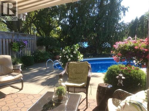 4017 Kingston Court, Burlington, ON - Outdoor With In Ground Pool With Deck Patio Veranda