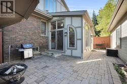 Side patio and access to garage - 