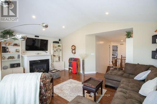 15 Meadowbank Drive, Hamilton, ON - Indoor Photo Showing Living Room With Fireplace