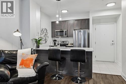 16 Concord Place Unit# 150, Grimsby, ON - Indoor Photo Showing Kitchen With Stainless Steel Kitchen With Upgraded Kitchen