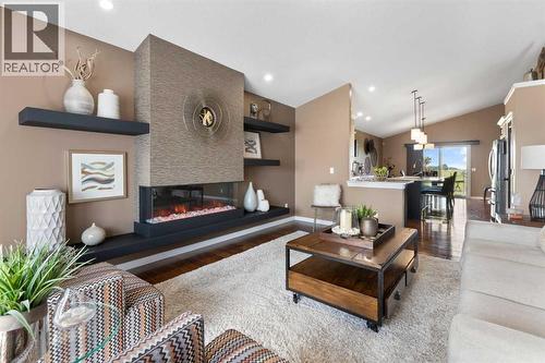 164 Hillcrest Boulevard, Strathmore, AB - Indoor Photo Showing Living Room With Fireplace