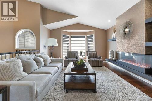 164 Hillcrest Boulevard, Strathmore, AB - Indoor Photo Showing Living Room With Fireplace