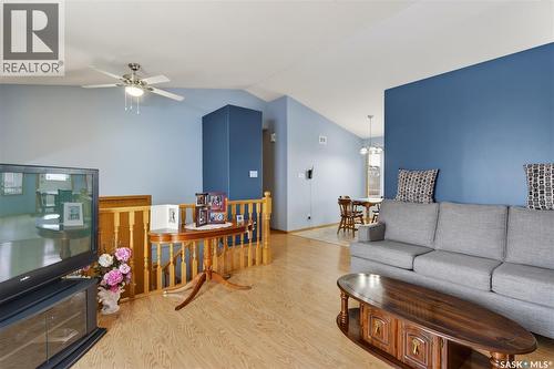 343 Bernard Bay, Prince Albert, SK - Indoor Photo Showing Living Room With Fireplace