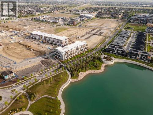 7320, 1802 Mahogany Boulevard Se, Calgary, AB - Outdoor With Body Of Water With View