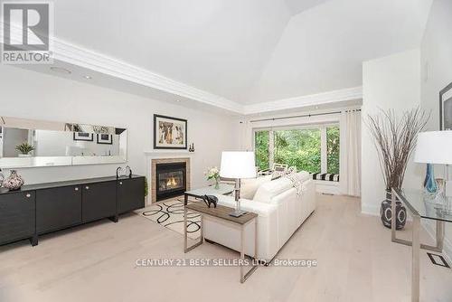 1595 Calverton Court, Mississauga, ON - Indoor Photo Showing Living Room With Fireplace