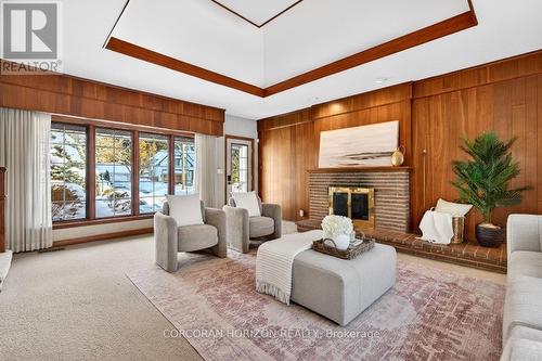 1735 Sunningdale Bend, Mississauga, ON - Indoor Photo Showing Other Room With Fireplace