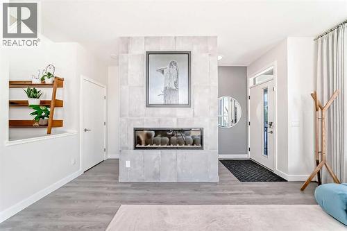 38 Lavender Road Se, Calgary, AB - Indoor With Fireplace