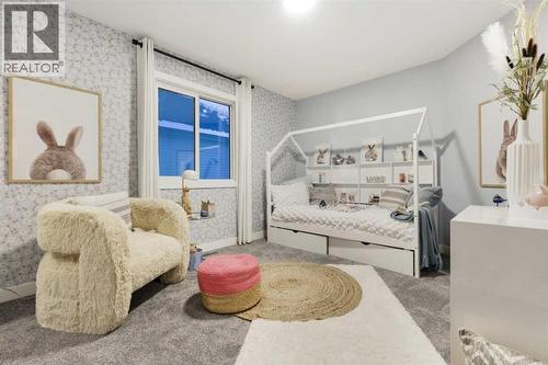 206 Sora Way Se, Calgary, AB - Indoor Photo Showing Bedroom