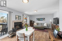 wood burning fireplace - 