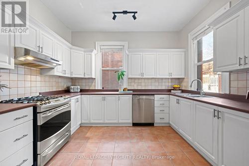 Light-filled kitchen & stainless steel appliances. - 553 Gilmour Street, Ottawa, ON - Indoor Photo Showing Kitchen With Double Sink