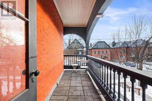 Spacious balcony overlooking Gilmour Street. - 553 Gilmour Street, Ottawa, ON - Outdoor With Exterior