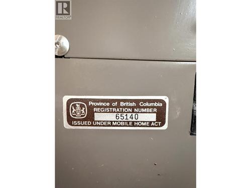 MHR sticker - 1421 Erickson Road Unit# 21, Creston, BC 