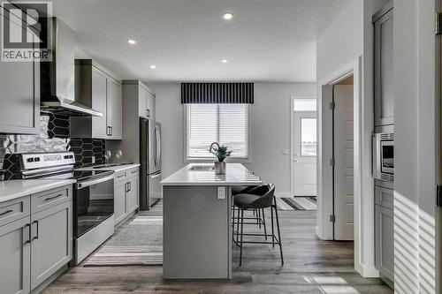 592 Buffaloberry Manor Se, Calgary, AB - Indoor Photo Showing Kitchen