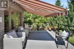 Backyard: Upper Deck with Large Awning - 