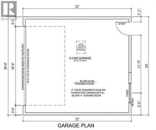 Garage Plan - 1975 Mccaskill Drive, Crossfield, AB - Other
