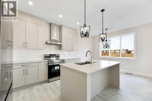 542 Ranch Green, Strathmore, AB - Indoor Photo Showing Kitchen With Upgraded Kitchen