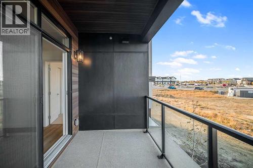 Large balcony with attached natural gas bbq line - 7209, 1802 Mahogany Boulevard, Calgary, AB - Outdoor With Balcony With Exterior
