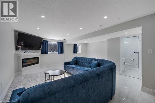640 Langlaw Drive, Cambridge, ON - Indoor Photo Showing Living Room With Fireplace