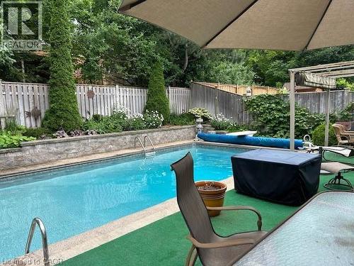 21 Sandcliffe Place, Waterloo, ON - Outdoor With In Ground Pool With Deck Patio Veranda With Backyard