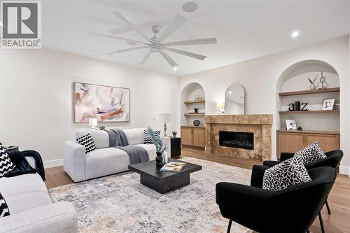 1220 Varsity Estates Road Nw, Calgary, AB - Indoor Photo Showing Living Room With Fireplace