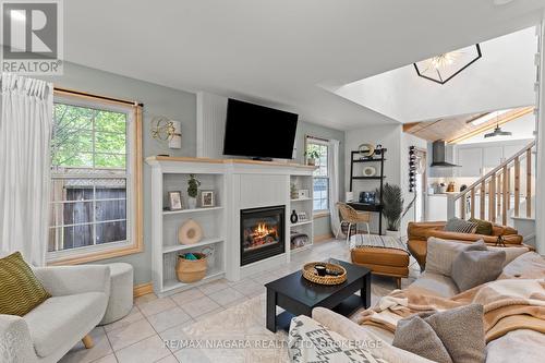 202 Anne Street, Niagara-On-The-Lake (Town), ON - Indoor Photo Showing Living Room With Fireplace
