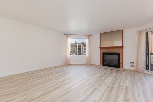 Salon - 201-1350 Rue Hyman, Montréal (Pierrefonds-Roxboro), QC - Indoor Photo Showing Living Room With Fireplace