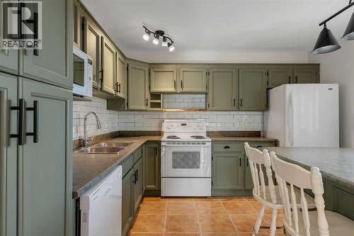 3404 35 Avenue Se, Calgary, AB - Indoor Photo Showing Kitchen With Double Sink