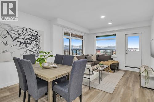 photos are of our showhome - 1057 Frost Road Unit# 317, Kelowna, BC - Indoor Photo Showing Dining Room