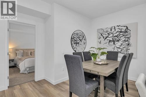 photos are of our showhome - 1057 Frost Road Unit# 317, Kelowna, BC - Indoor Photo Showing Dining Room