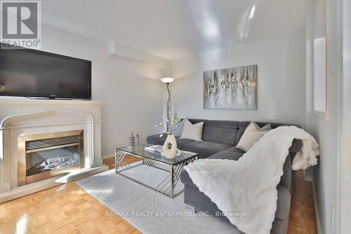 4576 Tribal Court, Mississauga, ON - Indoor Photo Showing Living Room With Fireplace