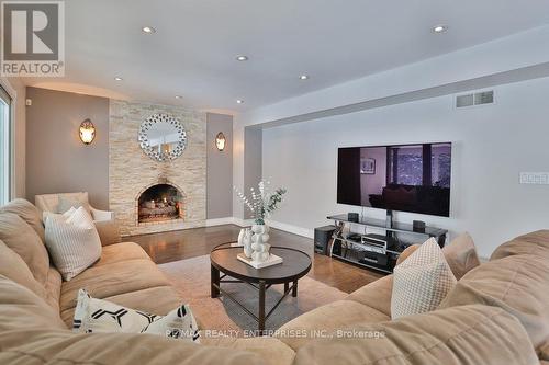 208 Mineola Road W, Mississauga, ON - Indoor Photo Showing Living Room With Fireplace
