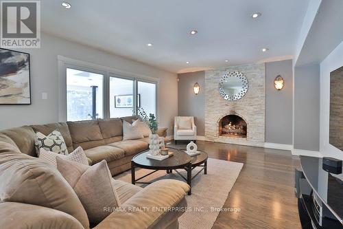 208 Mineola Road W, Mississauga, ON - Indoor Photo Showing Living Room With Fireplace