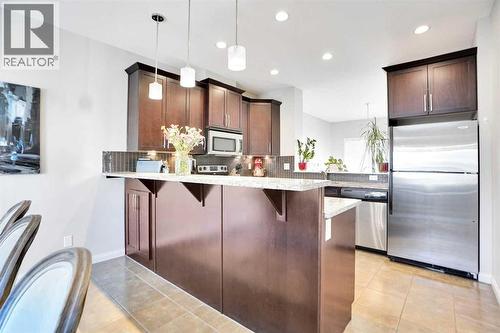 1511 Wentworth Villas Sw, Calgary, AB - Indoor Photo Showing Kitchen With Stainless Steel Kitchen With Upgraded Kitchen