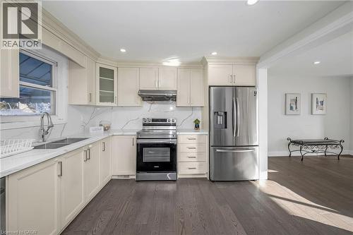 60 West 1St Street, Hamilton, ON - Indoor Photo Showing Kitchen With Stainless Steel Kitchen With Double Sink